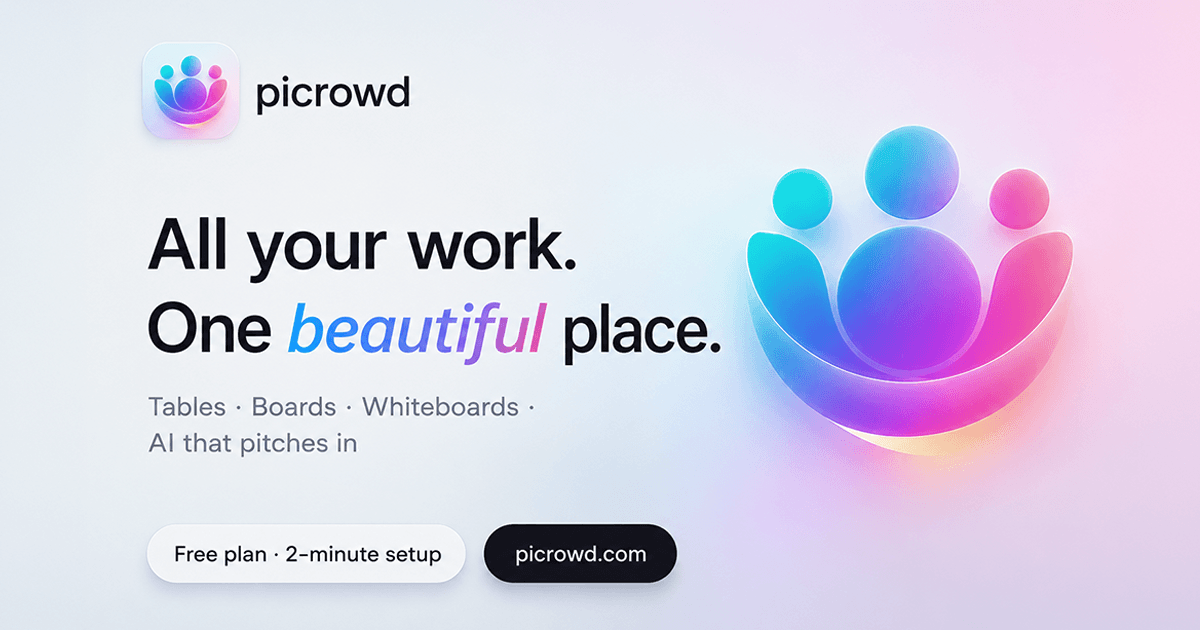 Picrowd project management workspace by NUARE Studio